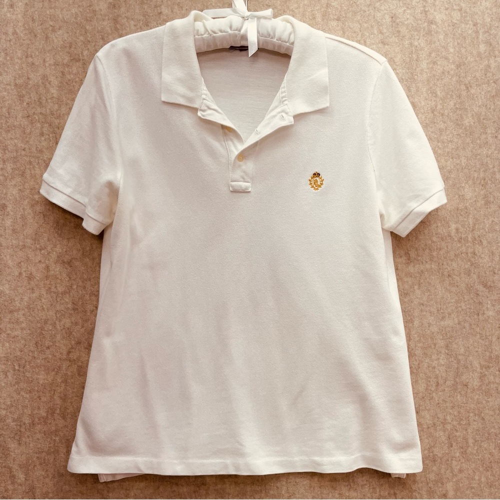 Women's Lauren Ralph Lauren Crown Pique Polo Cotton Shirt, L Petite